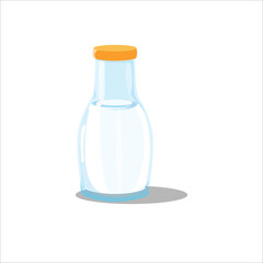 Water glass bottle vector.