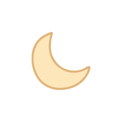 Fototapeta na wymiar yellow moon icon Ramadan and Islamic Eid