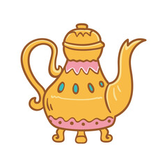 Islamic motif teapot icon Ramadan and Islamic Eid