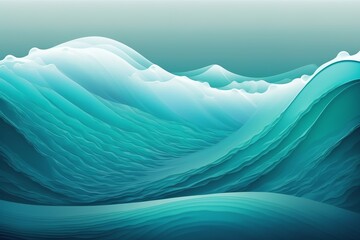 Abstract aquamarine color background. Colored background. Generative AI