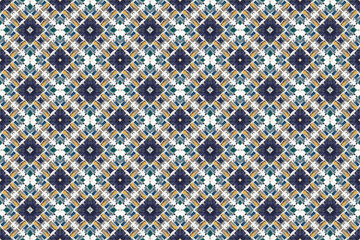 Abstract seamless pattern, seamless wallpaper, seamless background designed for use for interior, wallpaper, fabric, curtain, carpet, clothing, Batik, satin, background, illustration, Embroidery style