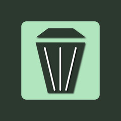  trash basket icon , garbage bucket container