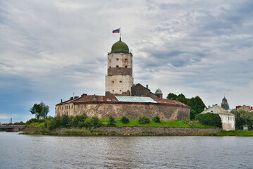 Medieval russian Vyborg Castle State Museum, Swedish-built medieval fortress on the island, Vyborg, Russia