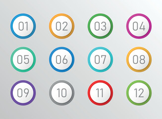 Numbers font icon in flat style. Typography vector illustration on isolated background. Numeral typographic sign business concept.