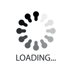 Fototapeta na wymiar Loading bar icon in flat style. Progress indicator vector illustration on isolated background. Download button sign business concept.