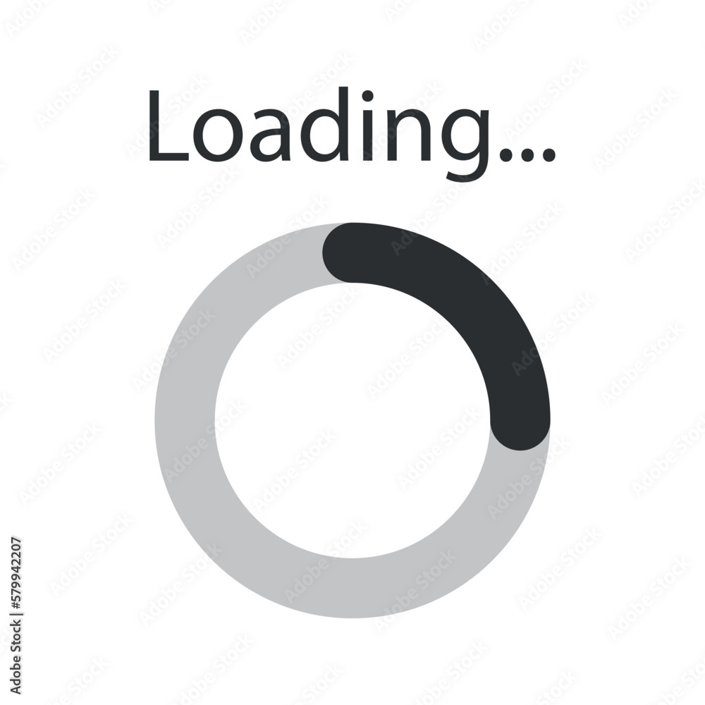 Poster loading bar icon in flat style. progress indicator vector illustration on isolated background. downl