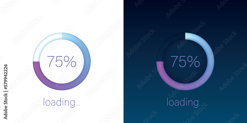Poster loading bar icon in flat style. progress indicator vector illustration on isolated background. downl