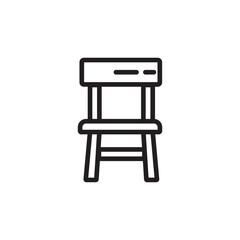 Chair icon isolated on white background.
