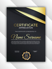 Professional Certificate of appreciation design template 