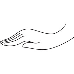 hand element line art for decoration, website, web, mobile app, printing, banner, logo, poster design, etc.