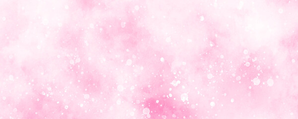 blurry and empty smooth pink abstract background with bubbles, beautiful pink watercolor background with various bokeh surrounding randomly, soft pink texture with smoke and clouds.	