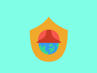 work safety day flat design vector illustration