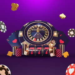 Modern Style Poker and Casino Background