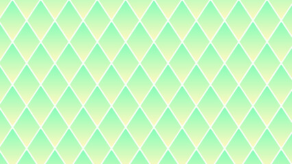 爽やかペールグリーンの菱形タイル模様素材　16：9　シンプル