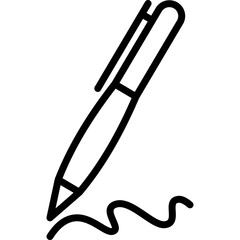 Pen thin line icon. Promotional product. Modern vector illustration.