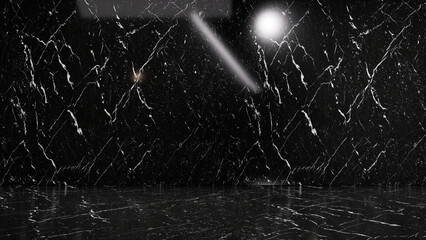 dark marble, dark marble empty room, dark marble room with spot lighting