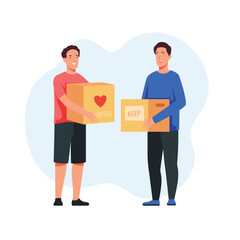 Volunteer day vector illustration