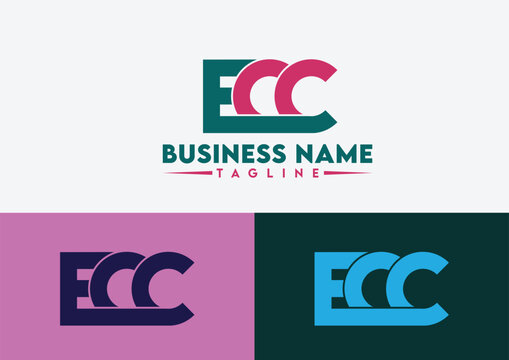 Letter ECC logo design, ECC letter logo