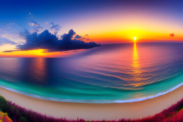 Fototapeta na wymiar Sunset panorama