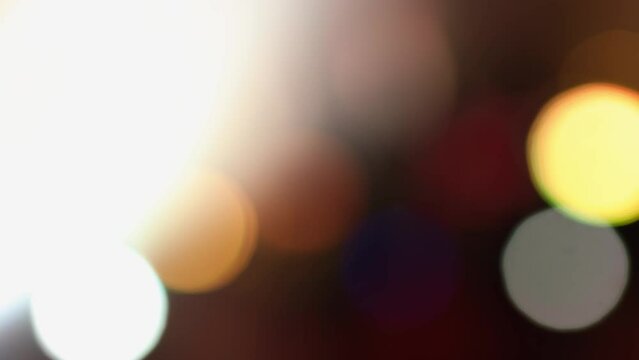 Multicolored light leaks, bokeh effect
