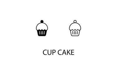 Cup cake double icon design stock illustration