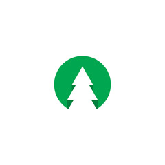 pine logo design silhouette icon vector. pine tree logo