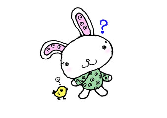 空飛ぶスターうさぎ_唐草