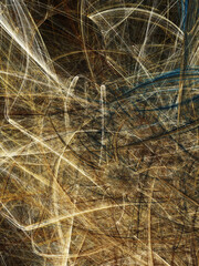 brown abstract fractal background 3d rendering illustration
