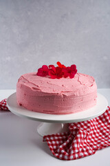 cake with pink icing