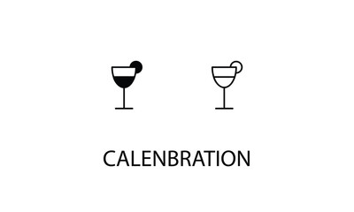 Celebration double icon design stock illustration