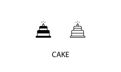 Fototapeta na wymiar Cake double icon design stock illustration