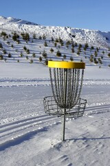 disc golf, sports and hobbies in winter