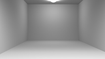 Empty room as background for photo and video editing. 3d render.