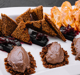 Liver pate with onion marmalade jam confiture