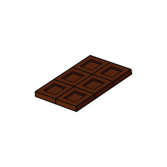 Chocolate bar isolated vector graphics