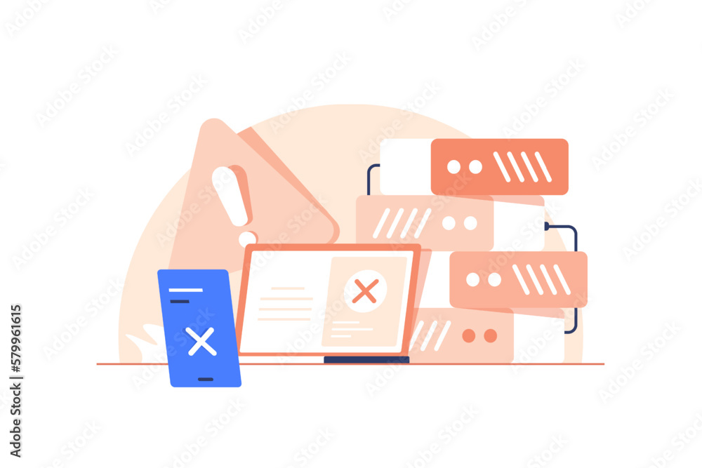 Poster internal server error concept,can't connect to server or internet. website error 500. can be used fo