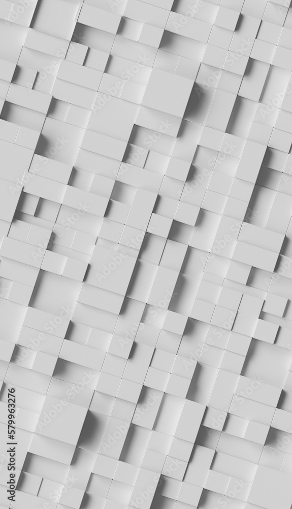 Poster gray vertical texture and background from many volumetric cubes at different levels