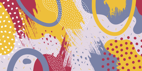 Fototapeta premium Background pattern, abstract colored shapes. Modern minimalism trendy pattern background. Vector background.