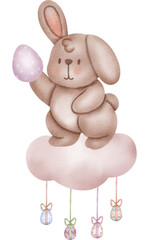 watercolor easter bunny