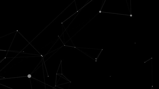 Plexus object with black background 3