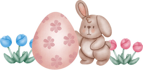watercolor easter bunny