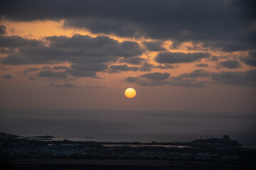 sunset over the sea