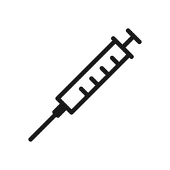 Syringe icon vector, injection symbol