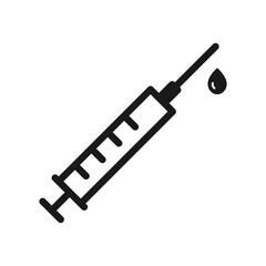 Syringe icon vector, injection symbol