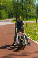 Young couple at the park