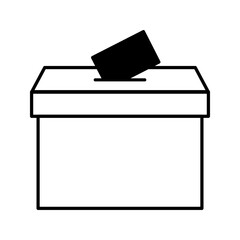 Voting ballot box icon, Election Vote concept, Vector illustration on blank background. color editable