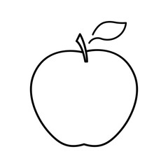 Apple fruit line art icon for your apps and websites