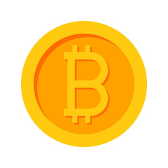 Bitcoin icon payment symbol. Cryptocurrency sign
