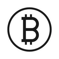 Bitcoin icon payment symbol. Cryptocurrency sign