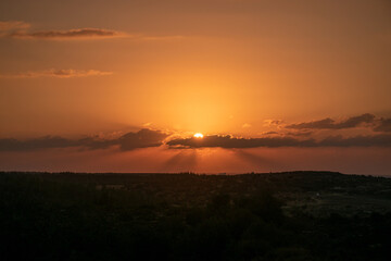 sunrise over the mountains
